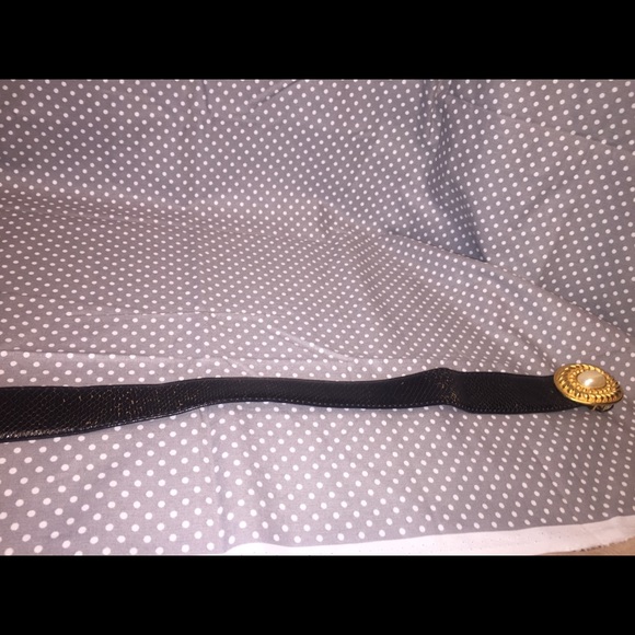 Vintage Snake Embossed Leather Belt w Clasp - Picture 5 of 8